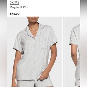 SKIMS Gray Women's Sleep SHIRT ONLY Large